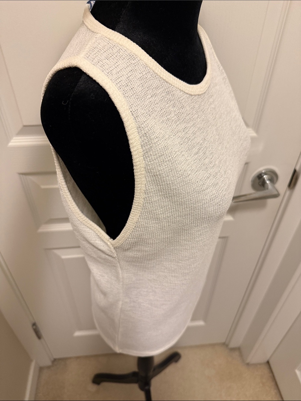 Zara Cream Knit Sleeveless Tank Top - Picture 2 of 5